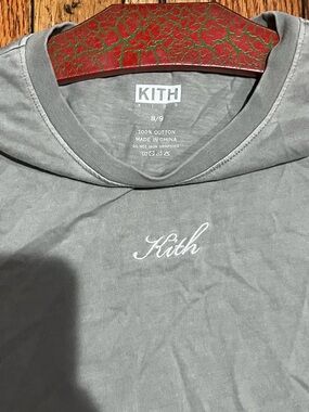 Kith Kids  8/9  Gray Logo %100 Cotton T-Shirt
